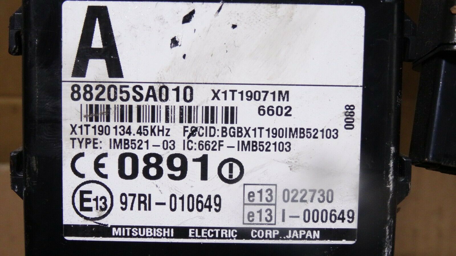 SUBARU IMPREZA WRX STI GDB HAWKEYE STEERING COLUMN IGNION BARREL + KEY SK - Image 5