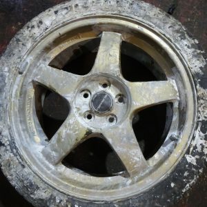 SUBARU IMPREZA WRX STI BLOBEYE 17 INCH  FORGE MONOBLOCK RAYS RE B51  ALLOY X 1